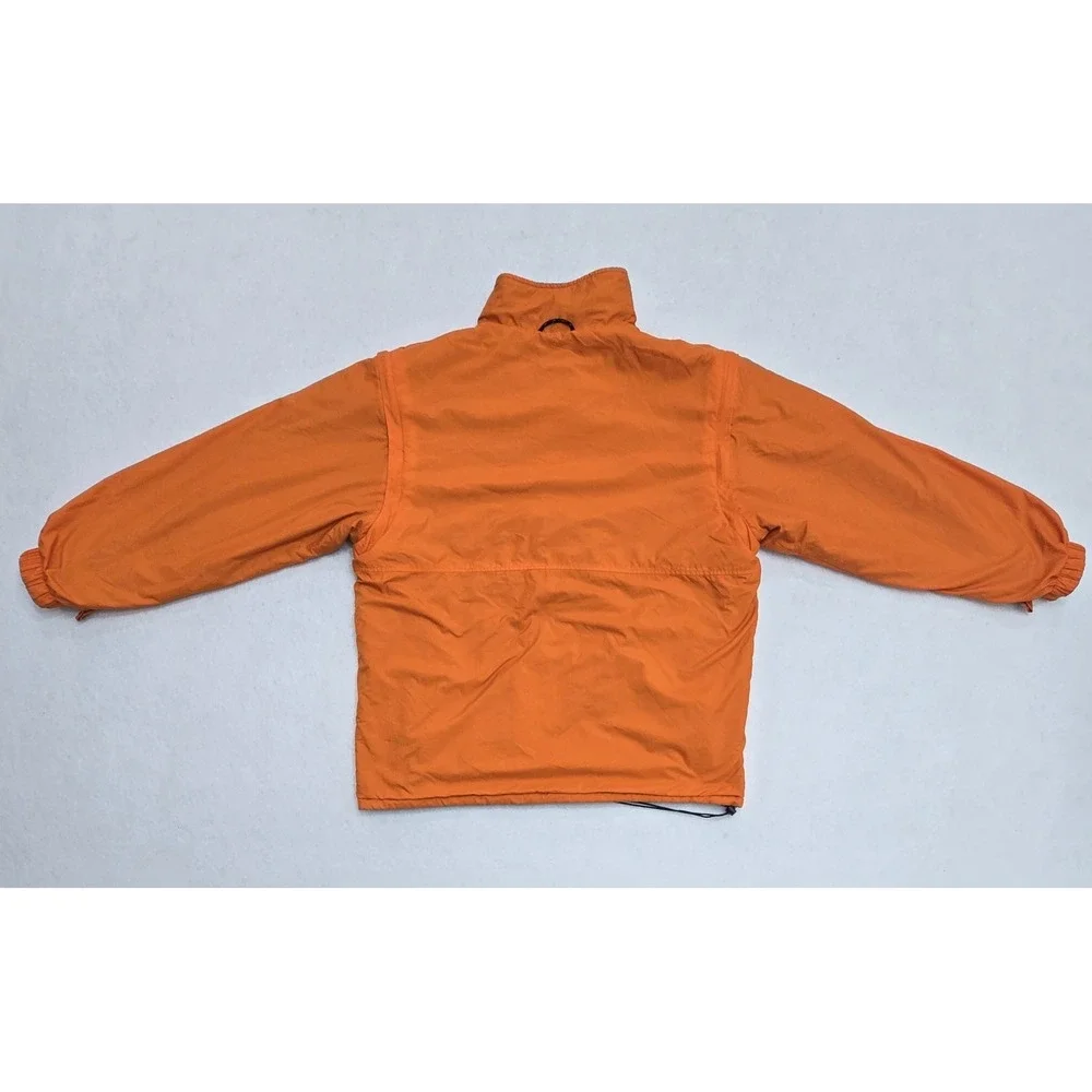 Denver Broncos Reversible Jacket Vest Zip Off Sleeves Navy Orange Mens XL